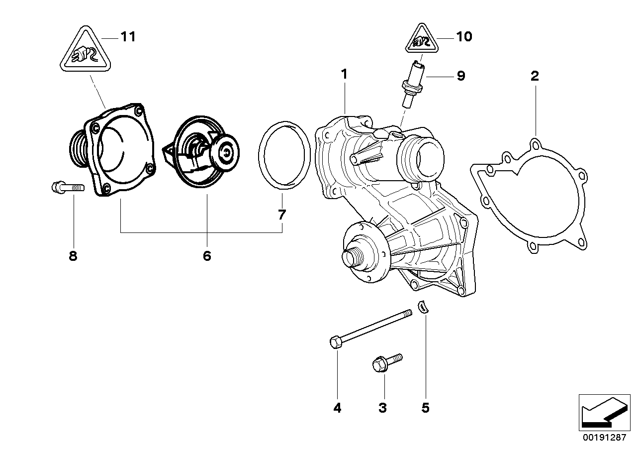 Mini 11 51 0 393 336 - Coolant pump, mechanical furqanavto.az