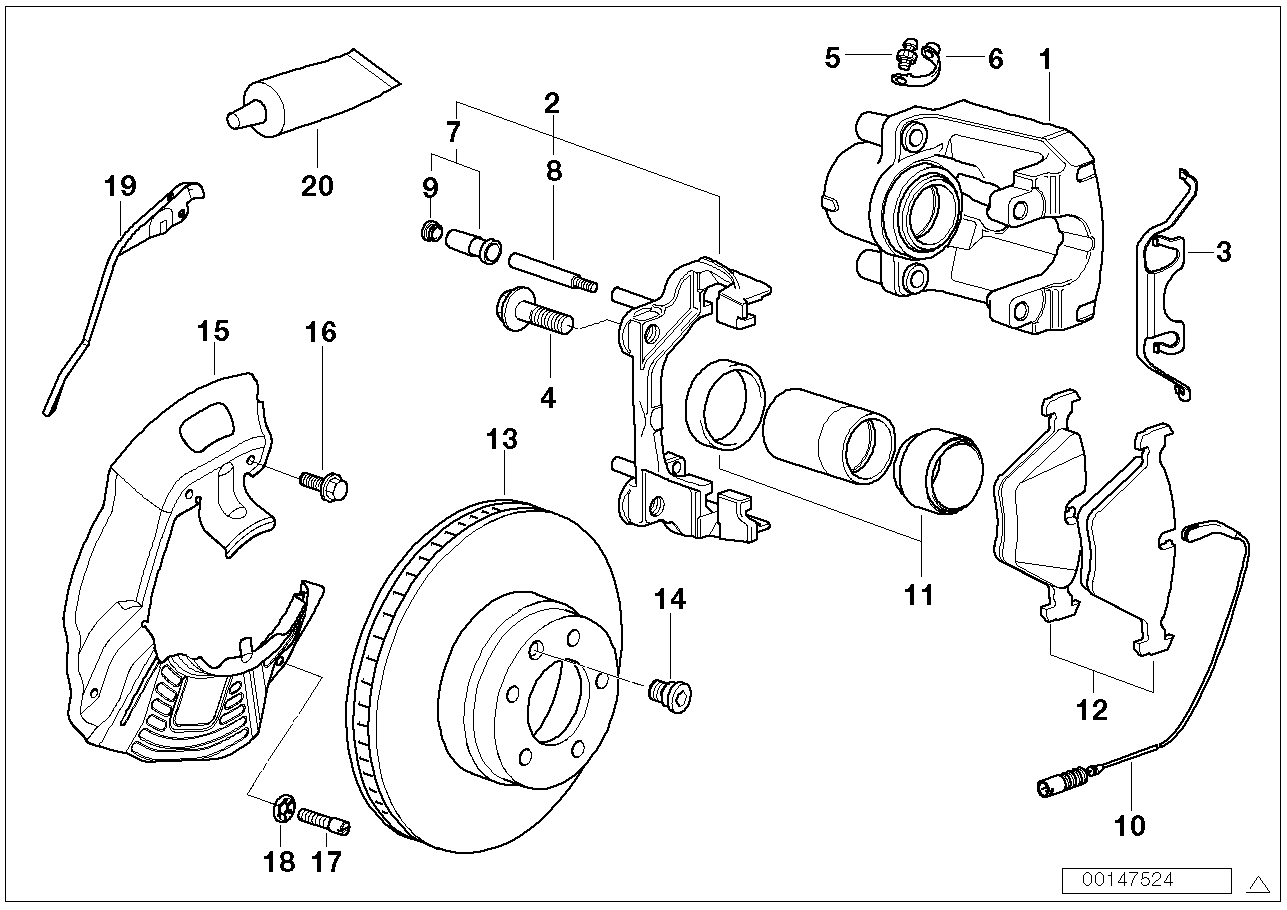 BMW 34 11 1 163 391 - Bulaq, əyləc kaliperi furqanavto.az