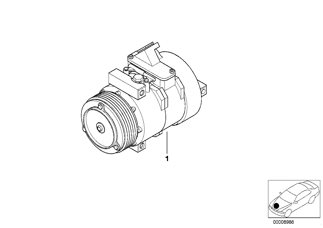 BMW 64 52 8 385 919 - Kompressor, kondisioner furqanavto.az