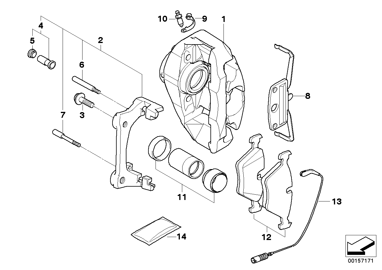 BMW 34 11 6 756 303 - Əyləc kaliperi furqanavto.az