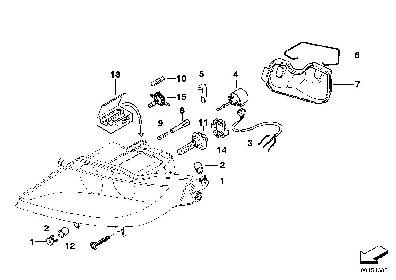 BMW (BRILLIANCE) 63 217 160 781 - Lampa, fara furqanavto.az