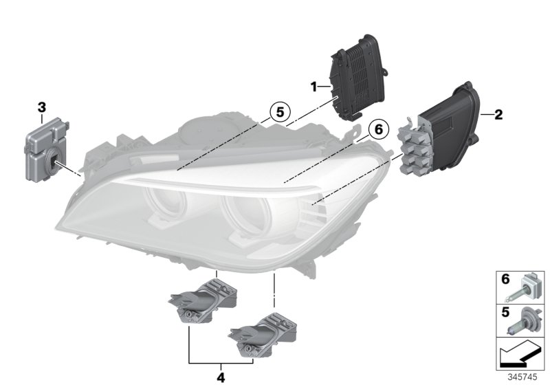 BMW 63 11 7 317 408 - İdarəetmə bloku, işıqlar furqanavto.az