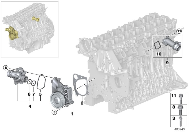 Mini 11 51 7 806 349 - Exch. coolant pump, mechanical furqanavto.az