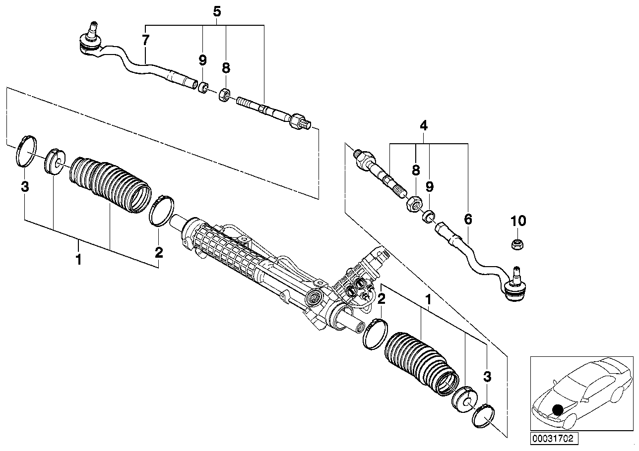 BMW 32136752478 - Körük dəsti, sükan furqanavto.az