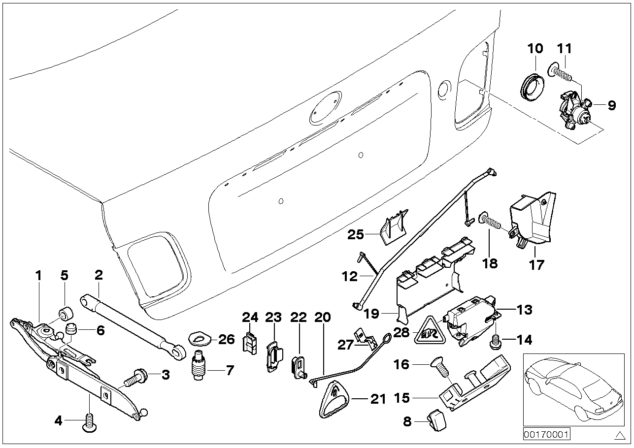 BMW 51248227895 - Qazlı bulaq, baqaj, yük yeri furqanavto.az