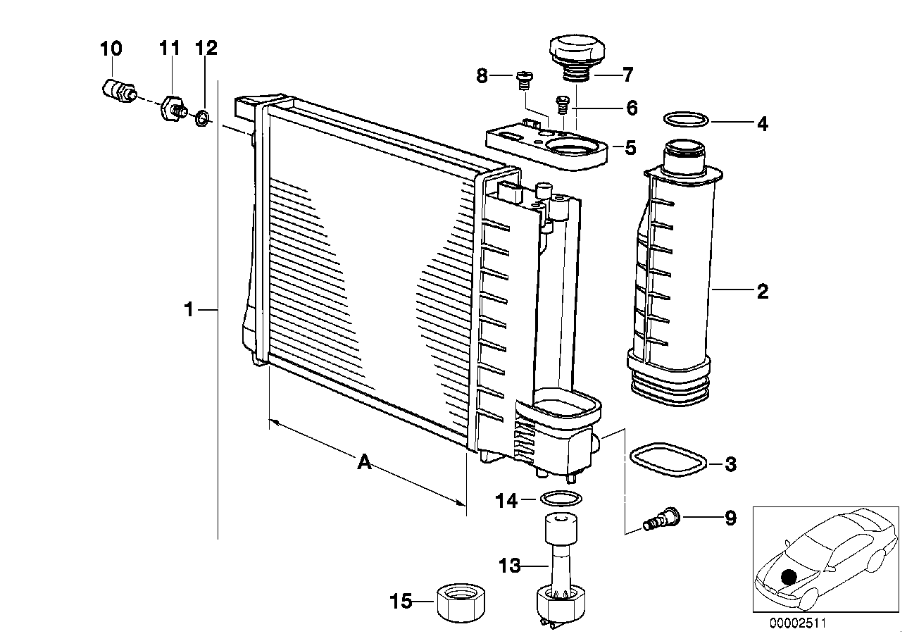 Alpina 17111247436 - Radiator, mühərrikin soyudulması furqanavto.az