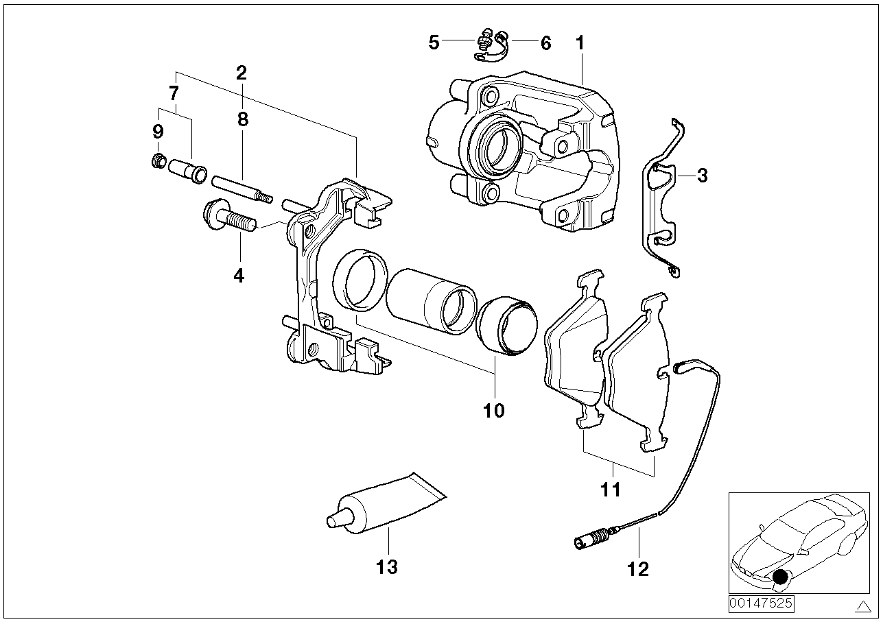 BMW 34116752424 - Disk əyləc pedləri üçün aksesuar dəsti furqanavto.az