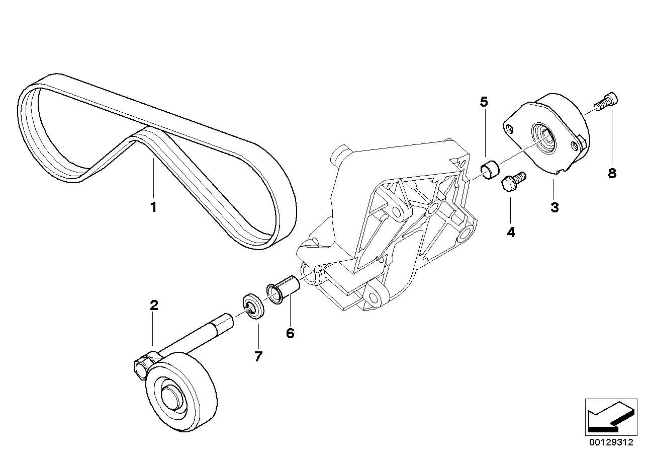 BMW 64 55 7 786 171 - V-yivli kəmər furqanavto.az