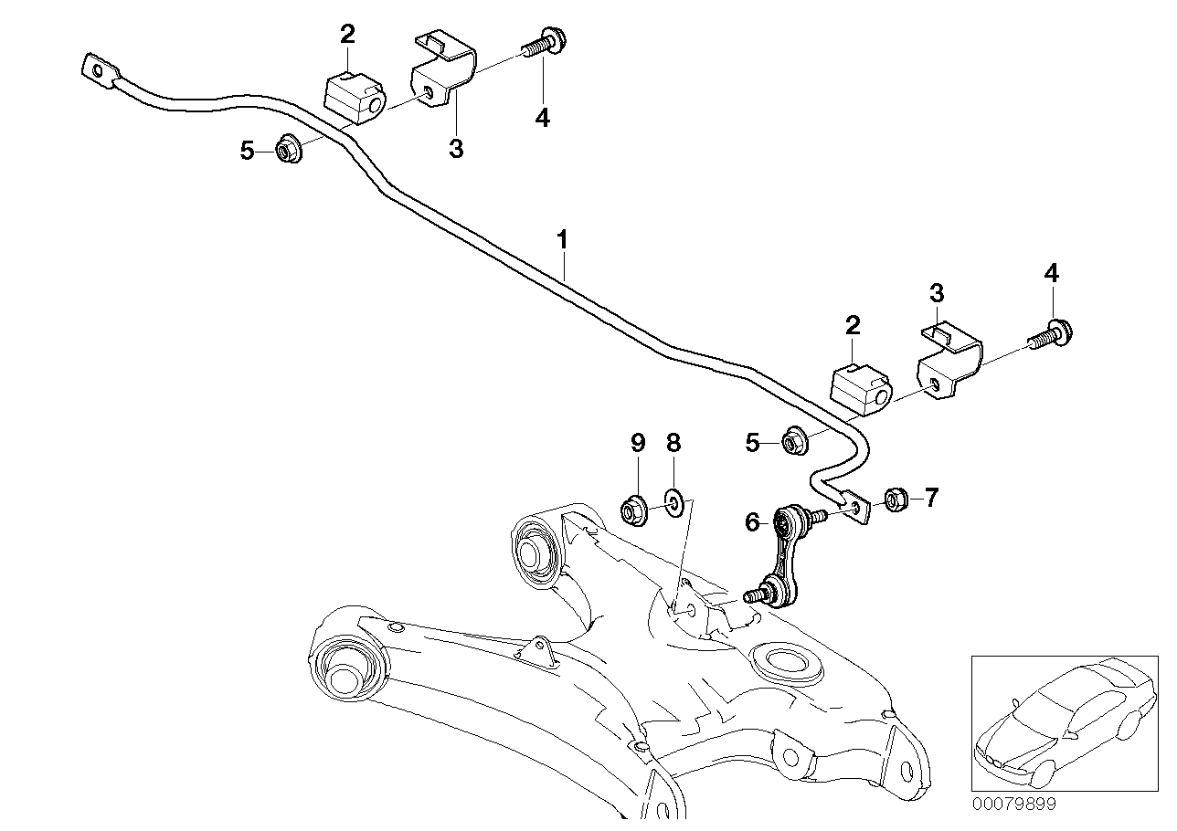 BMW 33 55 1 093 663 - Dəstək kol, stabilizator furqanavto.az