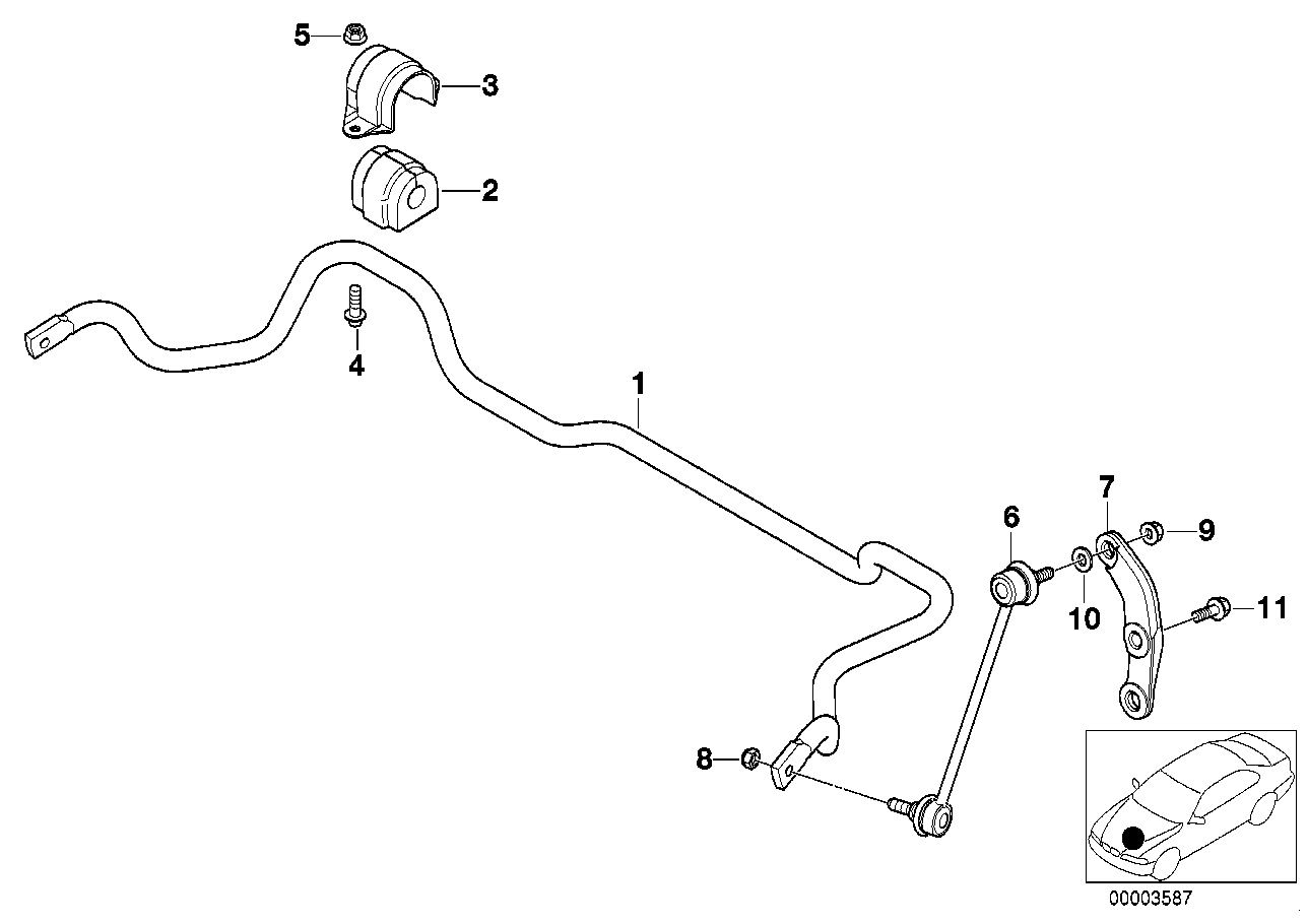 BMW 31 35 1 095 661 - Çubuq / Strut, stabilizator furqanavto.az