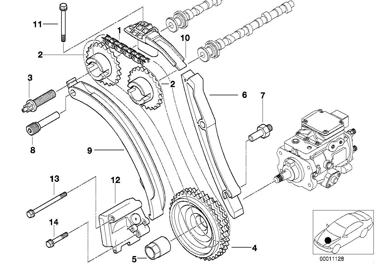 BMW 11 31 2 246 810 - Bələdçilər, vaxt zənciri furqanavto.az