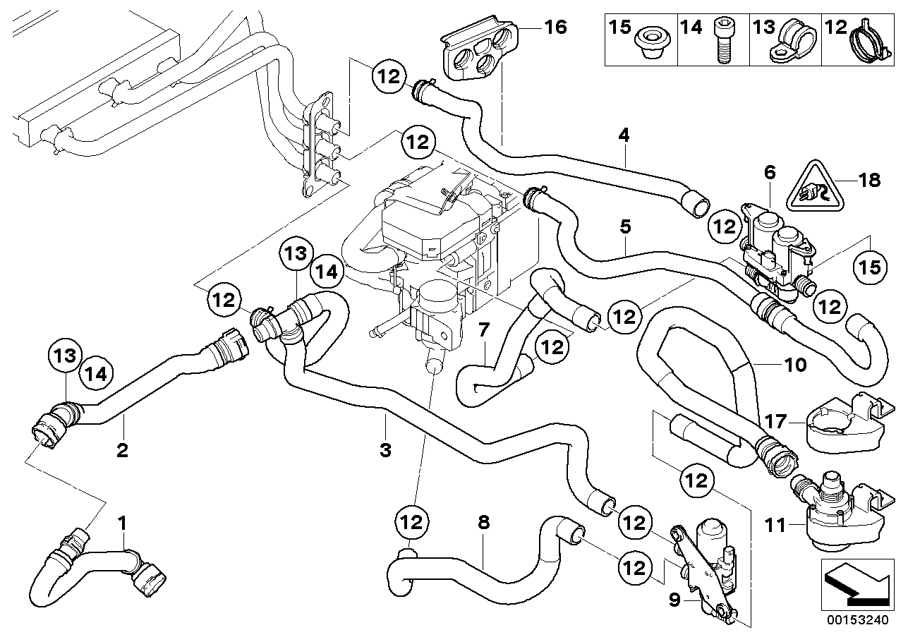 BMW 64 11 6 988 960 - Əlavə su nasosu furqanavto.az