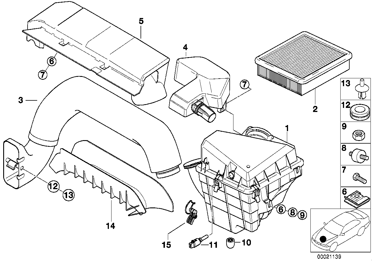 BMW 13 72 1 247 404 - Hava filtri furqanavto.az