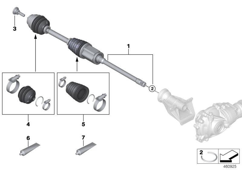 BMW 31608657288 - Repair kit bellows, interior furqanavto.az