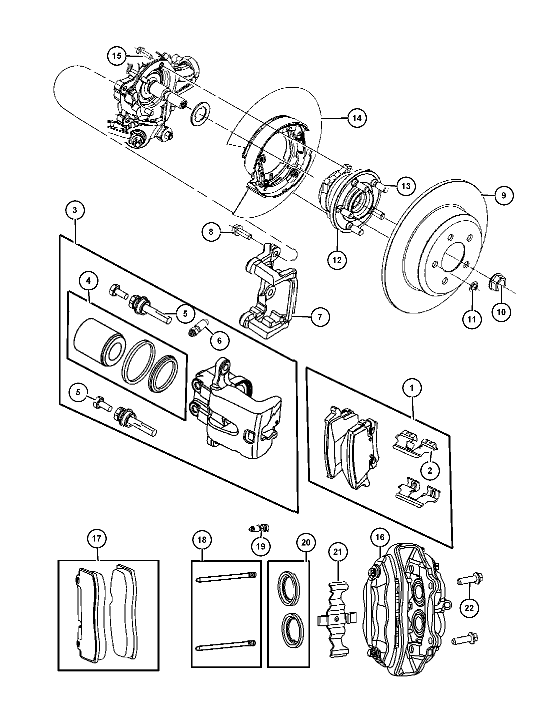 Chrysler 5142 560AB - Əyləc altlığı dəsti, əyləc diski furqanavto.az