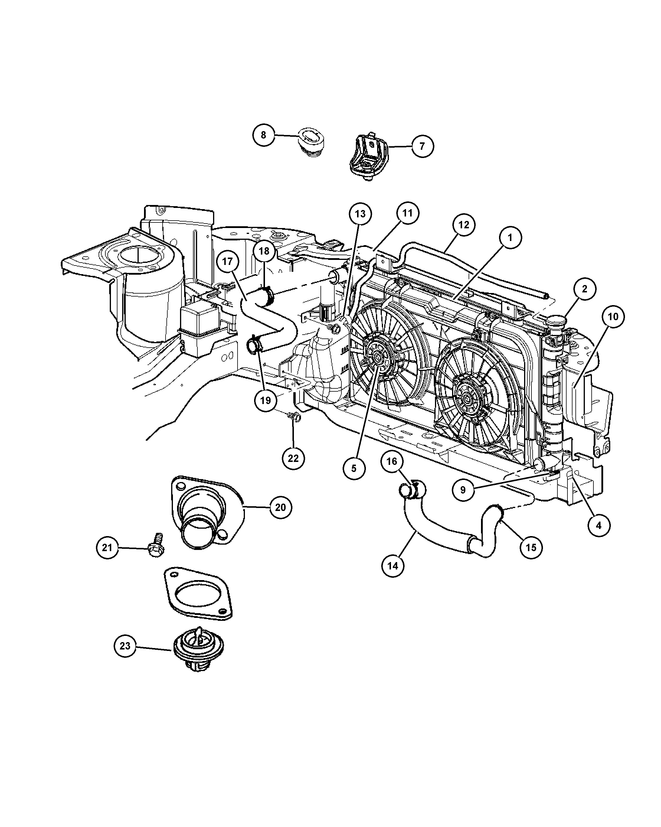 Jeep 4677 493AA - Mühürləmə qapağı, radiator furqanavto.az