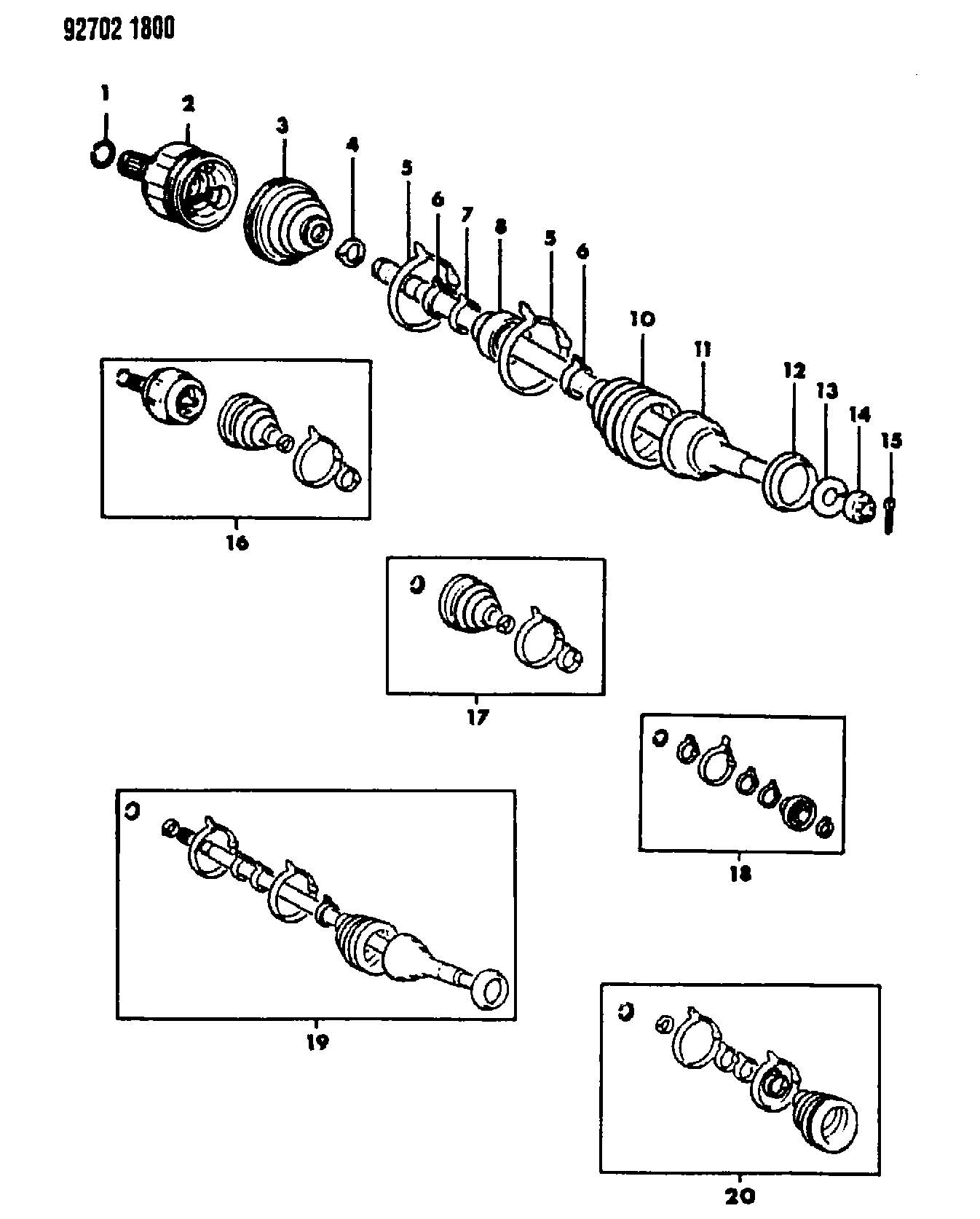 Hyundai MB 526066 - Birləşmə dəsti, ötürücü val furqanavto.az