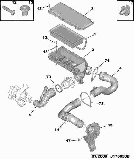 PEUGEOT 1444 X3 - HAVA FİLTERİ furqanavto.az