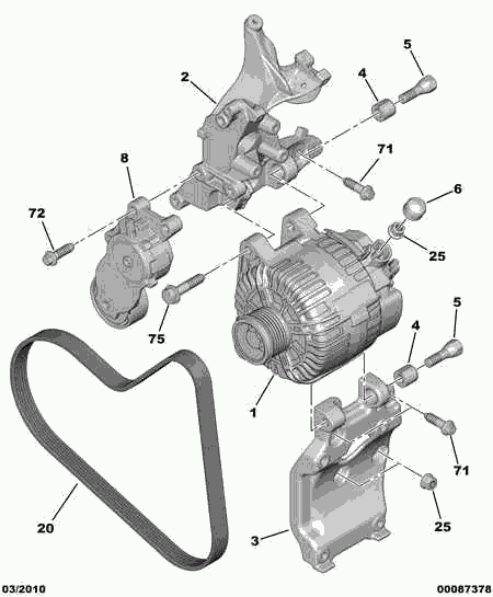 PEUGEOT 96 780 488 80 - Alternator furqanavto.az