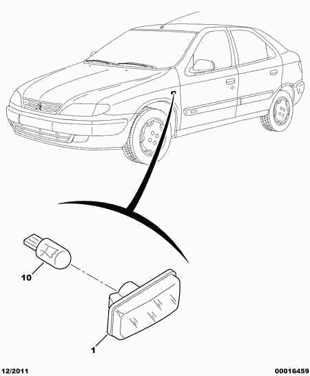 PEUGEOT (DF-PSA) 6216 C1 - Lampa, göstərici furqanavto.az