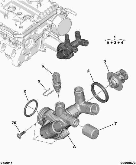 PEUGEOT (DF-PSA) 96 787 413 80 - Termostat, soyuducu furqanavto.az