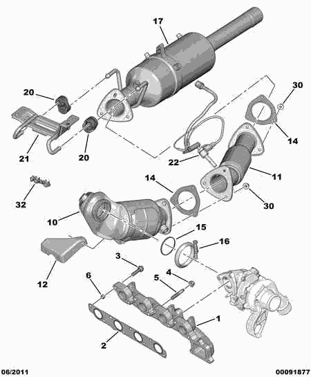 DS 1755 S9 - EXHAUST FLEXIBLE MOUNTING furqanavto.az