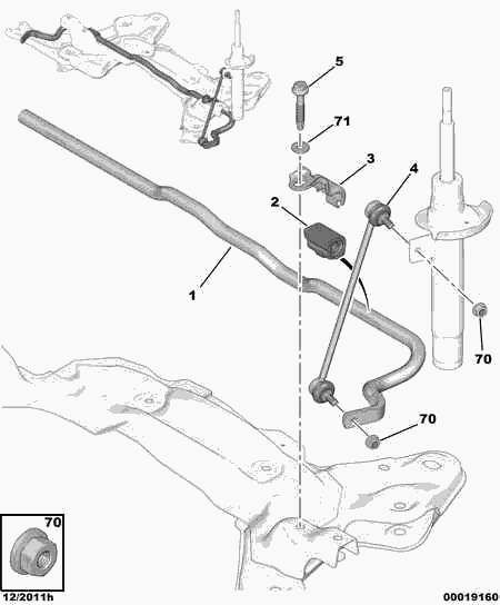 CITROËN 5094.96 - Dəstək kol, stabilizator furqanavto.az