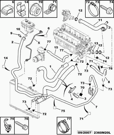 CITROËN/PEUGEOT 1343 GT - Radiator şlanqı furqanavto.az