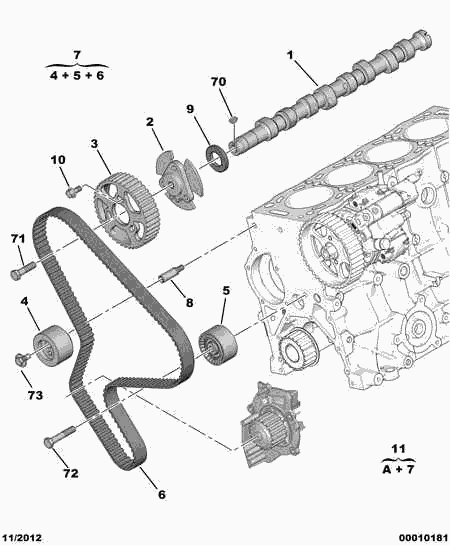 CITROËN 16 095 253 80 - Su Pompası və Vaxt Kəməri Dəsti furqanavto.az