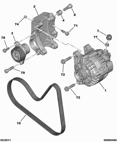 PEUGEOT 5705.KW - Alternator furqanavto.az