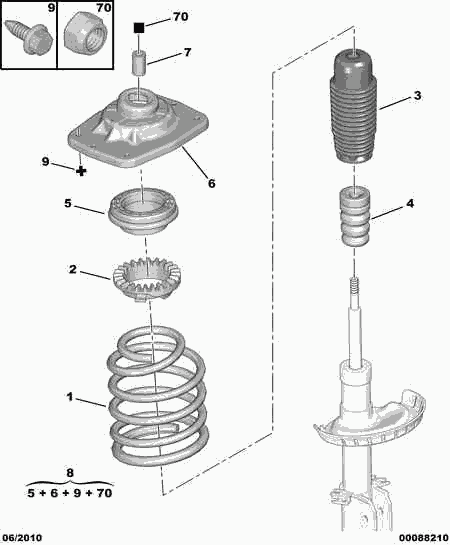 CITROËN 5031-C0 - Üst Strut Montajı furqanavto.az