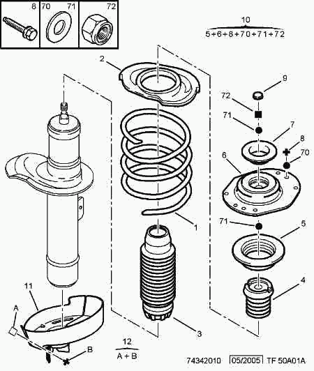 CITROËN/PEUGEOT 5038 76* - Üst Strut Montajı furqanavto.az