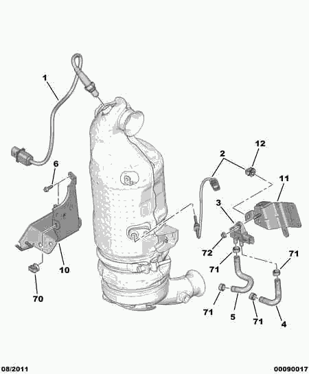 CITROËN 96 776 620 80 - Sensor, işlənmiş qazın temperaturu furqanavto.az