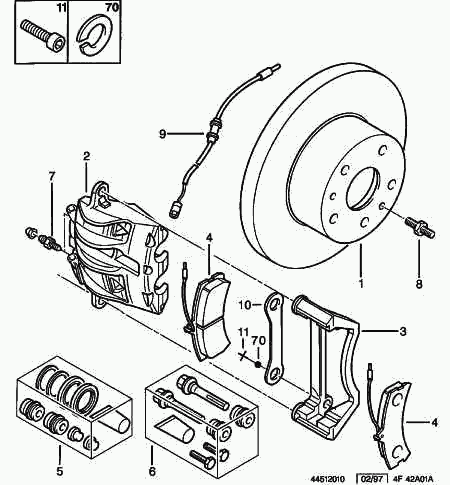 FIAT 4251.17 - Əyləc altlığı dəsti, əyləc diski furqanavto.az