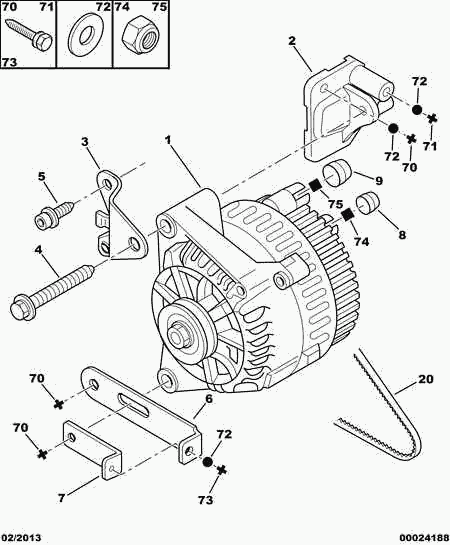 CITROËN/PEUGEOT 5705 E1 - Alternator furqanavto.az