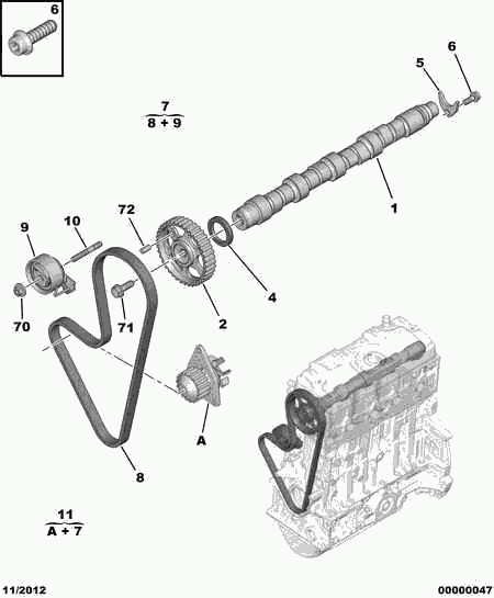 PEUGEOT 16 095 250 80 - Su Pompası və Vaxt Kəməri Dəsti furqanavto.az