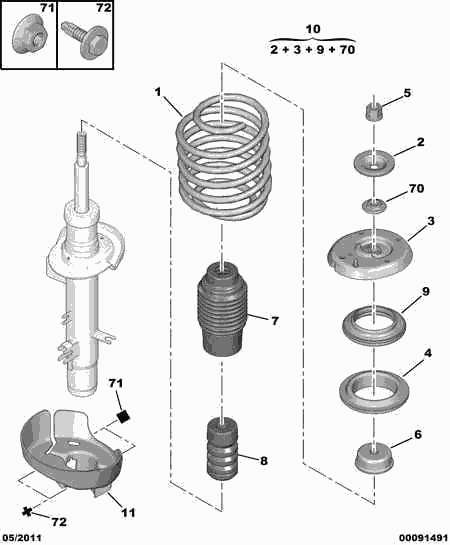 PEUGEOT 5038.F5 - Üst Strut Montajı furqanavto.az