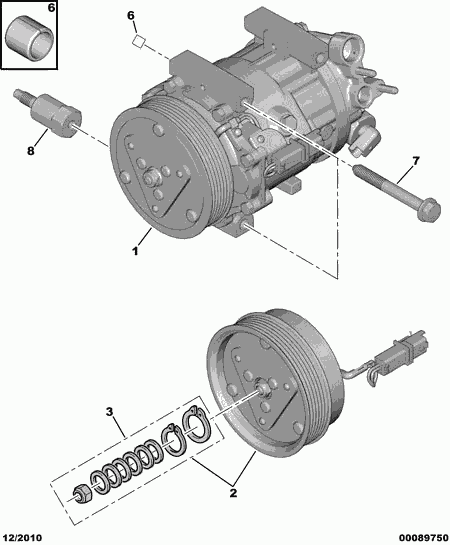 CITROËN 6453.RE - Kompressor, kondisioner furqanavto.az