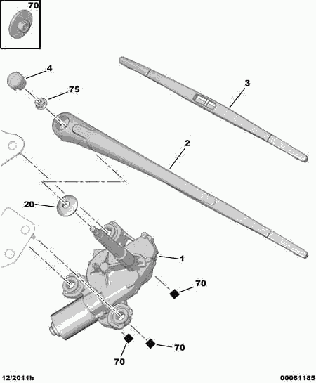 CITROËN 6429.AS - Siləcək qol dəsti, pəncərənin təmizlənməsi furqanavto.az