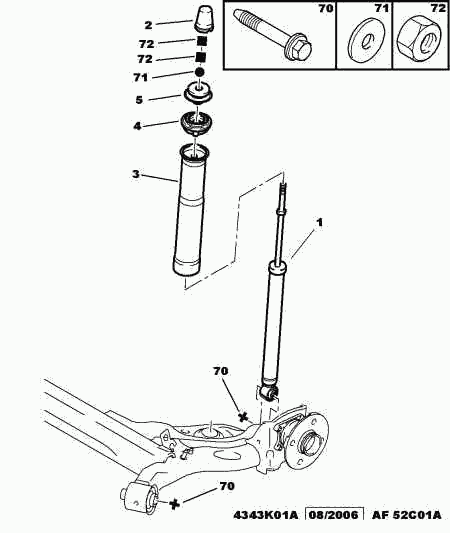 TOYOTA 5206 EG - REAR SUSPENSION SHOCK-ABSORBER furqanavto.az