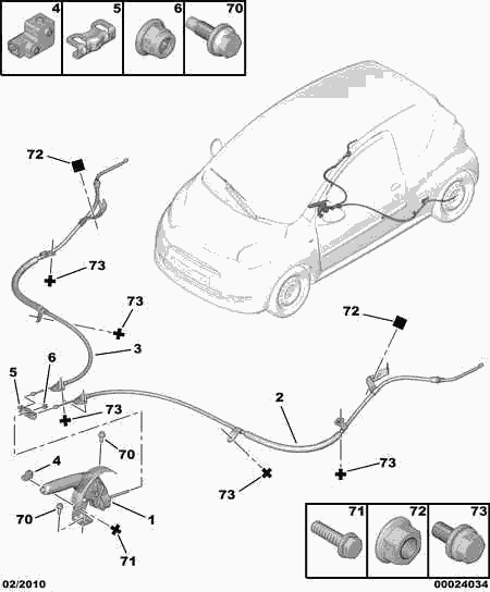 TOYOTA 4745 Y3 - Kabel, dayanacaq əyləci furqanavto.az