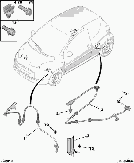 PEUGEOT 4545 E2 - Sensor, təkər sürəti furqanavto.az