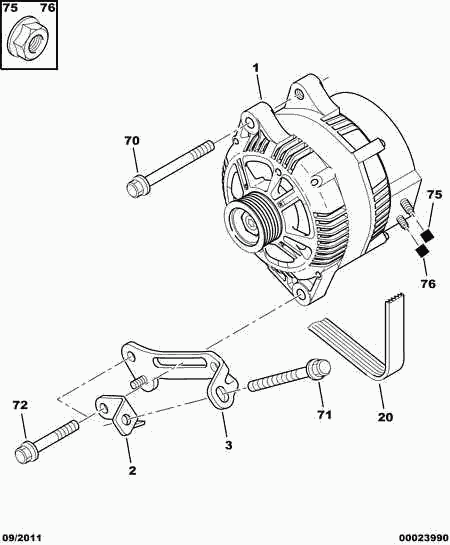 CITROËN 6822 TA - NUT WITH BASE furqanavto.az