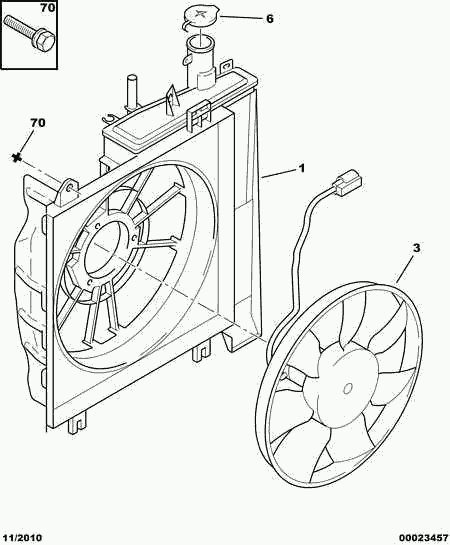 PEUGEOT (DF-PSA) 1306 F5 - Mühürləmə qapağı, radiator www.furqanavto.az