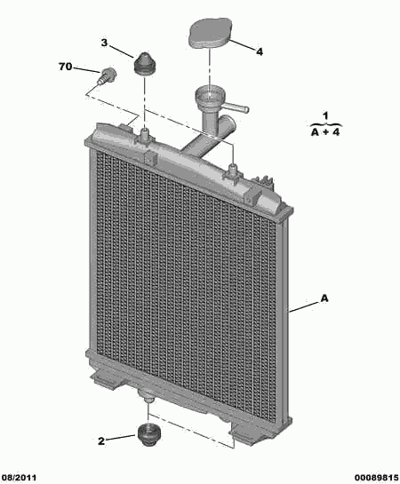 OEM 1306 F4 - Mühürləmə qapağı, radiator furqanavto.az