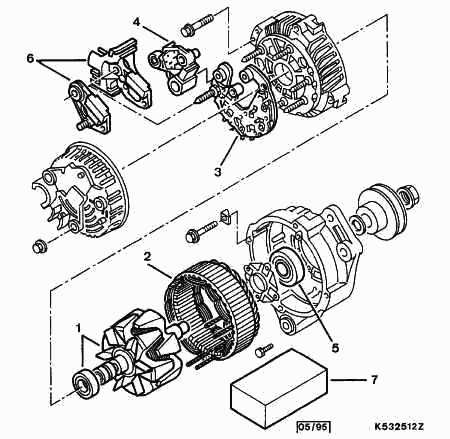 PEUGEOT 5720 96 - Stator, alternator furqanavto.az