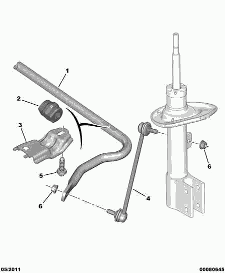 CITROËN/PEUGEOT 5094 C4 - Dəstək kol, stabilizator furqanavto.az