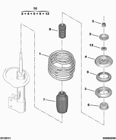 CITROËN 5038.G0 - Üst Strut Montajı furqanavto.az