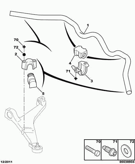 PEUGEOT 5097 34 - Təmir dəsti, stabilizator birləşmə çubuğu furqanavto.az