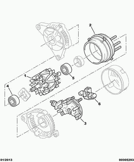 PEUGEOT 5725 G9 - Slip halqalı podşipnik, alternator furqanavto.az